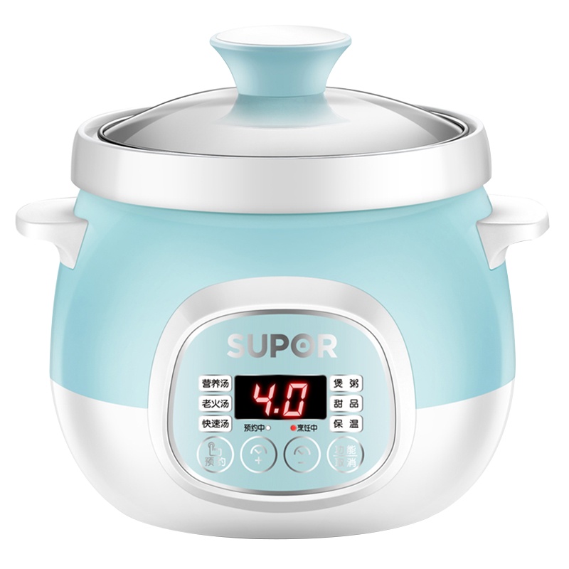 SUPOR/苏泊尔 DG15YC18迷你电炖锅煮粥煲汤锅白瓷炖锅1.5升