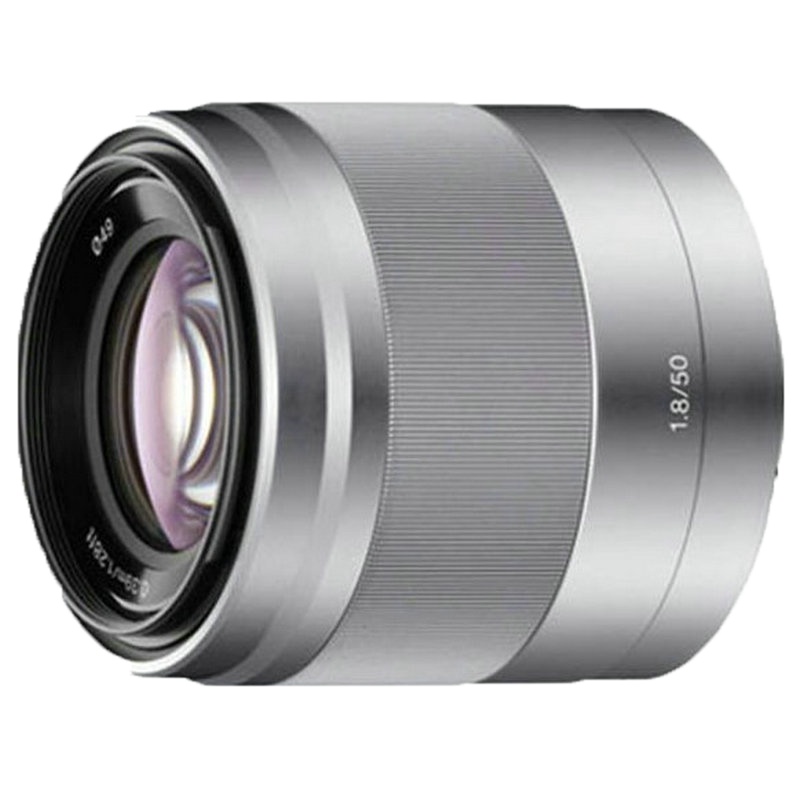 索尼(SONY)E 50mm F1.8 OSS APS-C画幅镜头 标准定焦镜头 银色 (SEL50F18/S)