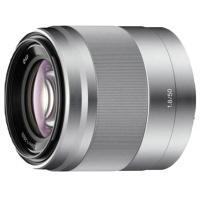 索尼(SONY)E 50mm F1.8 OSS APS-C画幅镜头 标准定焦镜头 银色 (SEL50F18/S)