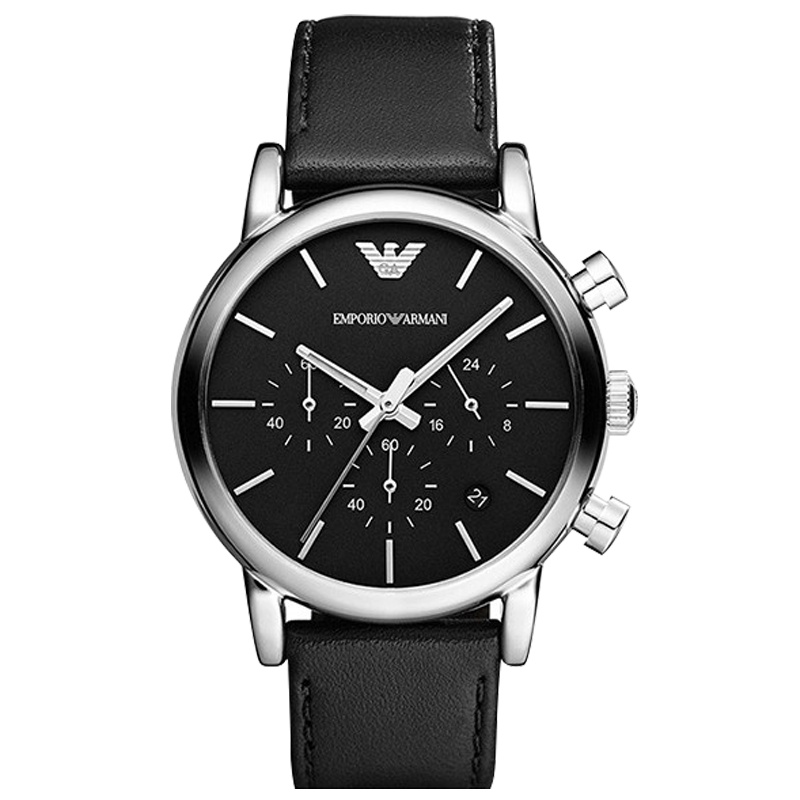 海外直邮欧美品牌原装进口包税EMPORIO ARMANI安普里奥阿玛尼手表 经典时尚男表皮带男士腕表 AR1485