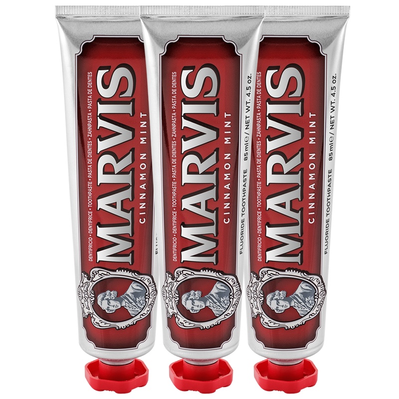 MARVIS玛尔仕肉桂薄荷味牙膏(红色)85ml+85ml+85ml