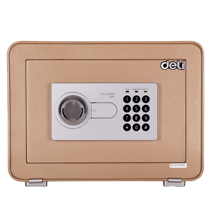 得力(deli)4082电子密码保管箱(金色) G