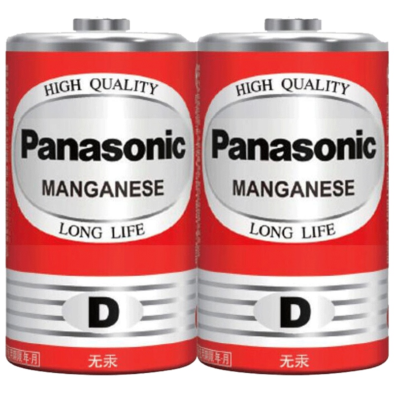 [原装正品]松下碳性1号电池大号D型干电池1.5V煤气燃气灶热水器手电筒红色1号R20PND/2S