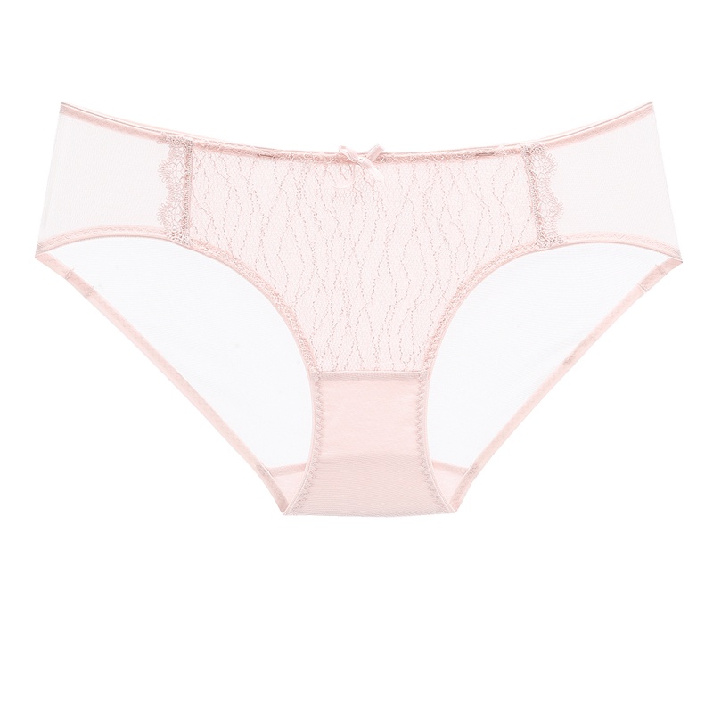 都市丽人3条装清爽网纱透气精致蕾丝覆面低腰组合女士内裤2K8A11