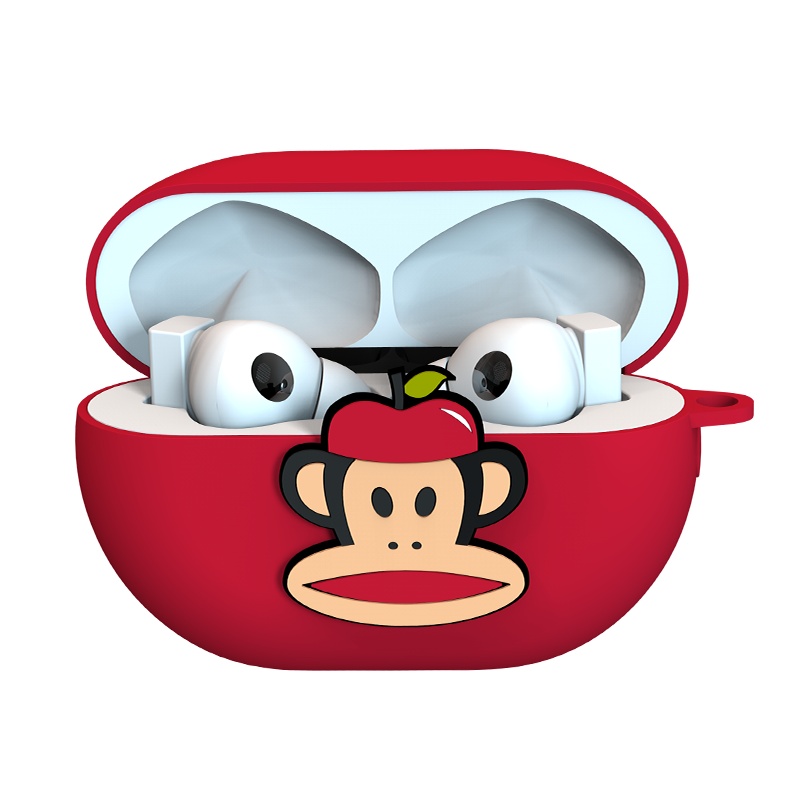 ESCASE 华为freebudspro保护套无线耳机蓝牙大嘴猴软壳四代卡通个性硅胶红色有挂钩粉色潮牌黑色柔软全包防摔盒
