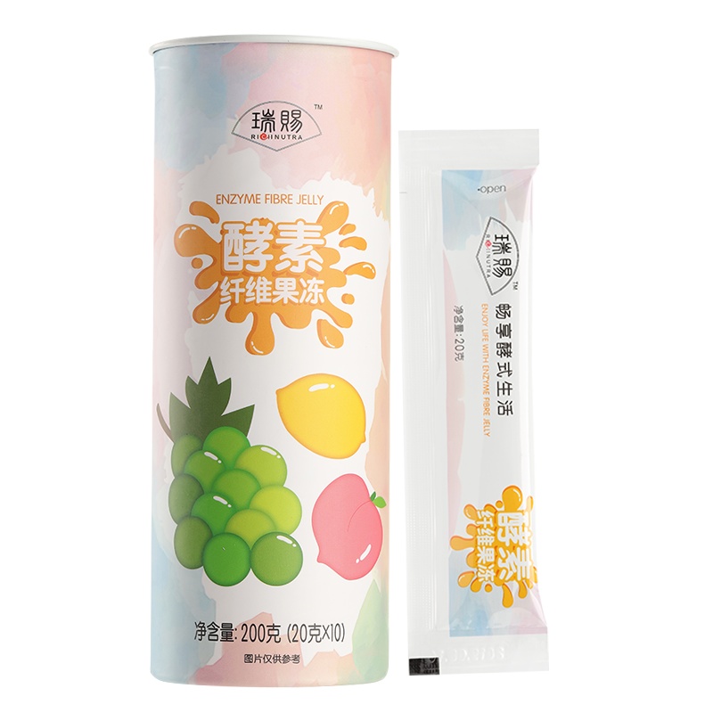 瑞赐酵素纤维果冻200g(20g*10支)不添加糖0脂肪补充膳食纤维