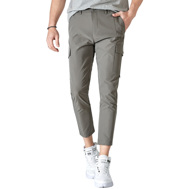 雪中飞男士休闲裤时尚夏潮流工装裤男新款九分裤青年运动小脚裤