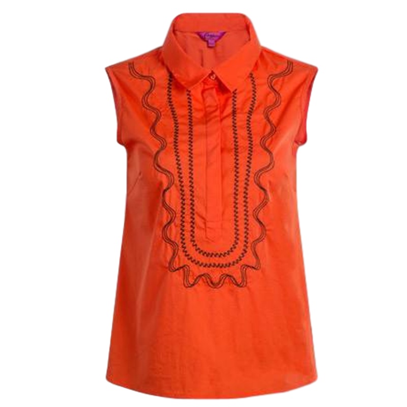 【福利款】拉夏贝尔通勤前短后长无袖衬衫