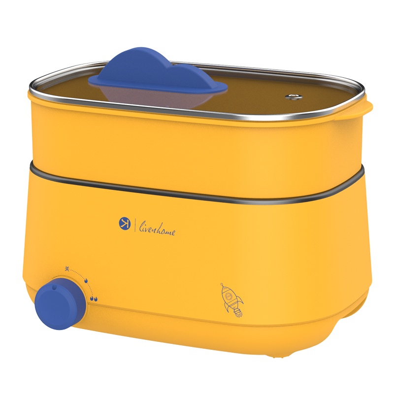 利仁(Liven)电煮锅多功能电炒锅电热火锅锅家用电煮锅学生蒸煮宿舍饭烧烤一体锅M-3