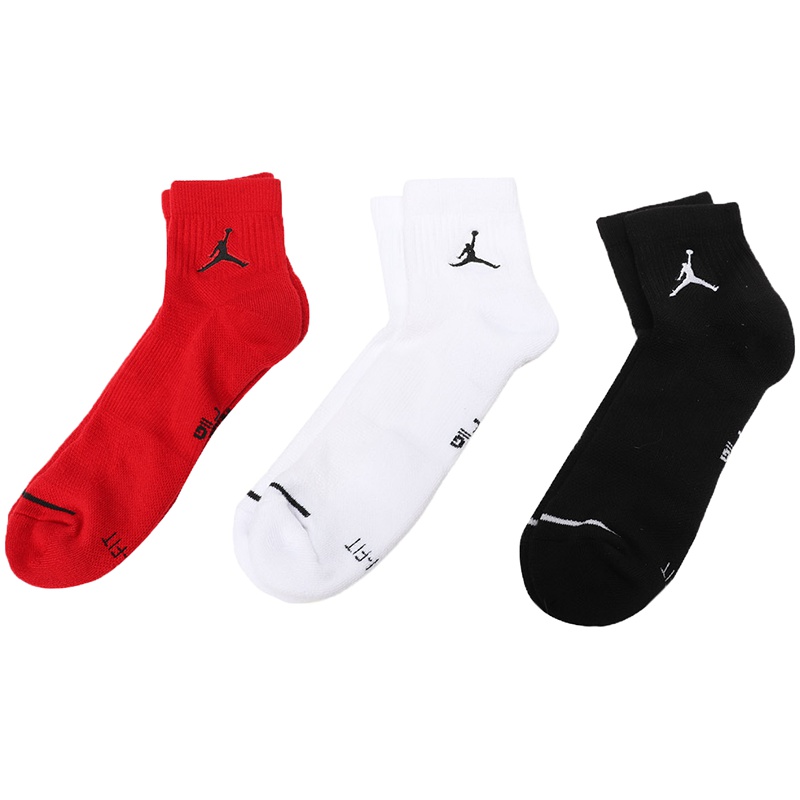 耐克男袜JORDAN简约经典高筒篮球训练跑步运动袜SX7677