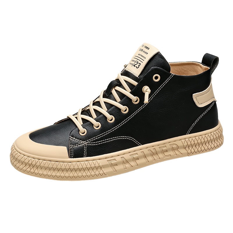 公牛世家潮牌男士高帮鞋2020春季新款韩版中邦男鞋韩版内增高百搭休闲板鞋 GN9596