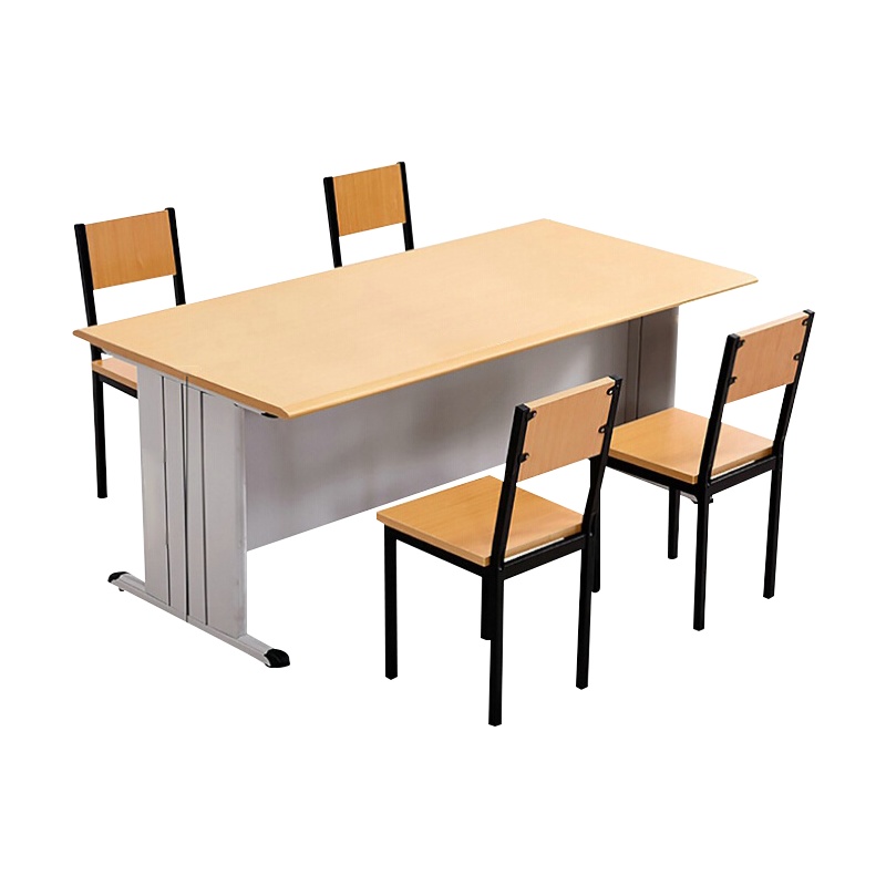 正斌阅览桌学校图书馆阅览室桌椅组合防火面板阅览桌办公长条桌