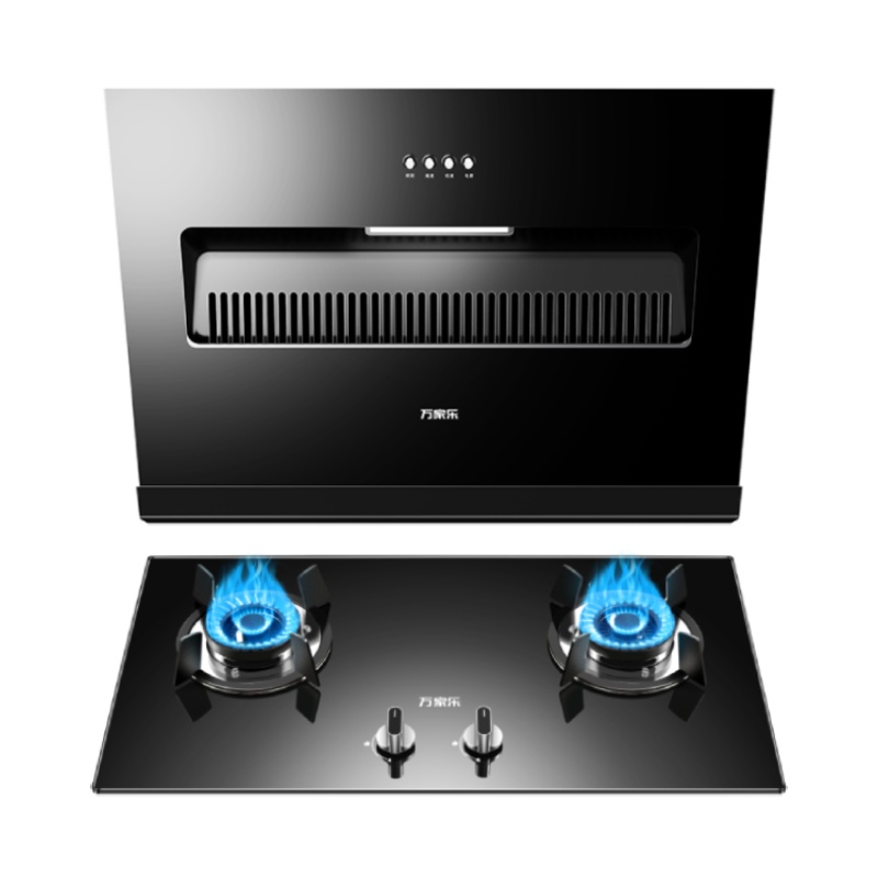 万家乐 烟灶厨电套餐装 18立方大风力 侧吸式瞬吸净烟 玲珑小机身吸油烟机 台嵌两用液化气灶AL031+KA031B