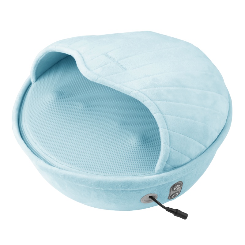 嘉思罗脚步足疗机揉捏捶打加热足底按摩器按脚部足底穴位仪可定时可拆洗家用全自动脚底按摩器蓝色