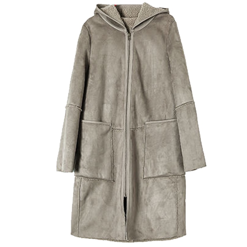 上新拉夏贝尔candie's冬季新款宽松显瘦bf风原宿中长款外套女30084085