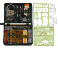 工具地形经纬度尺子 测量 高精度迷彩绘图标图制图工具指挥尺套装参谋集训坐标尺X11