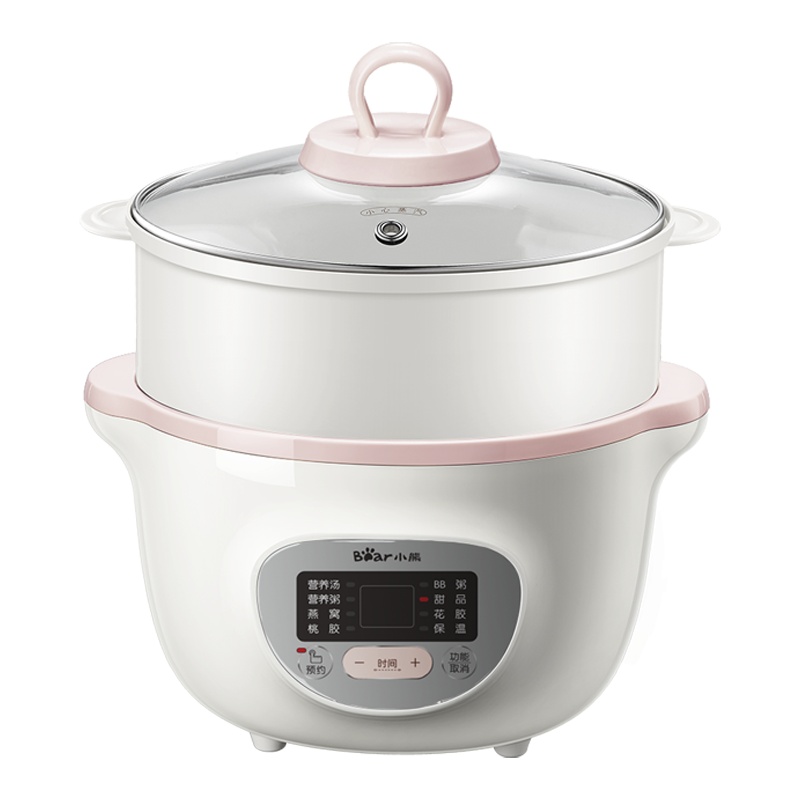 小熊(Bear)电炖盅 DDZ-D16A1 1.6L煲汤锅全自动智能预约陶瓷煮粥神器隔水炖家用燕窝炖盅