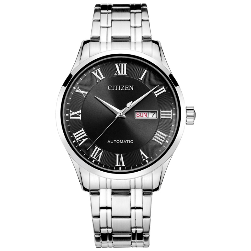 西铁城(CITIZEN)手表 自动机械不锈钢黑盘男表NH8360-80EB