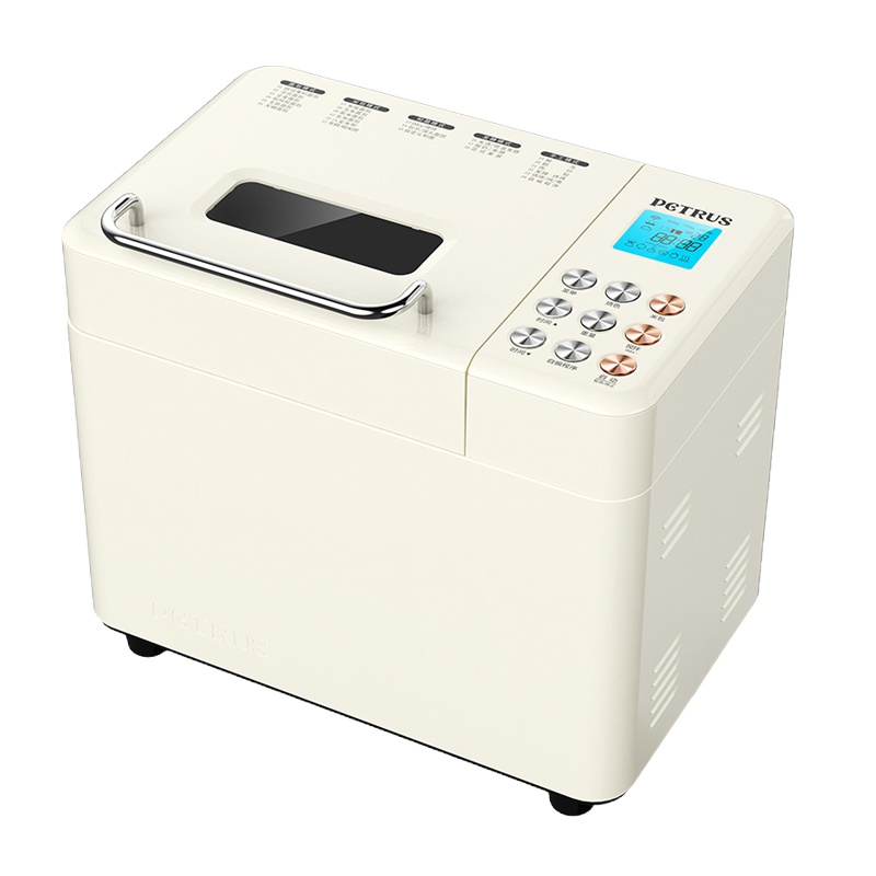 柏翠PE8855GR家用面包机多功能全自动和面发酵早餐吐司机揉面小型白色自动撒果料升级款