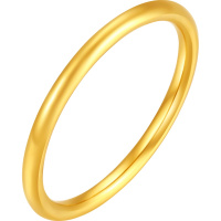 周大生黄金戒指女新款正品简约足金黄金戒指女光圈实心戒指送女友足金戒指女戒黄金饰品