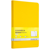 齐心(comix)5902绑带式皮面记事本 黄色A5/122张 笔记本 商务皮面本 日记本 记录本 手账本笔记本/记事本
