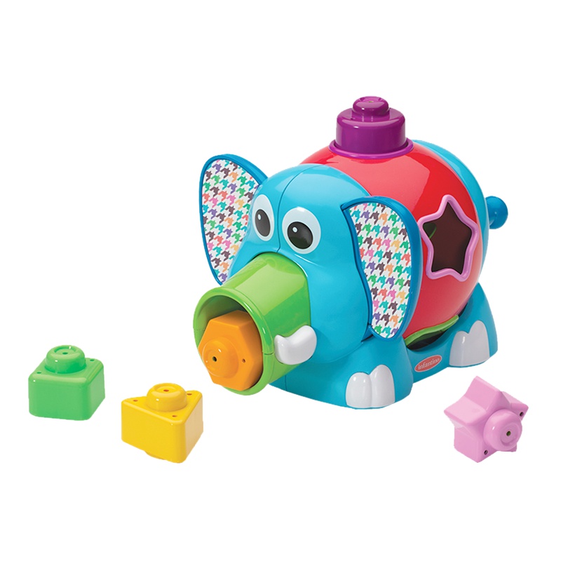 美国Infantino婴蒂诺大象配对积木动物玩偶形状配对男孩女孩益智早教