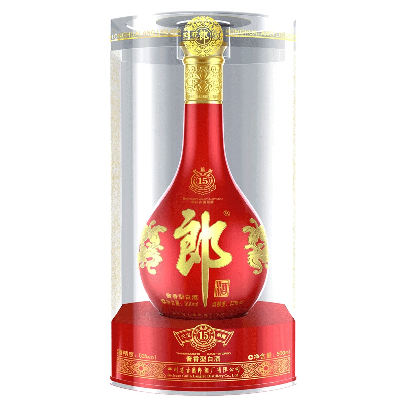 郎酒 53度 红花郎十五 500ml 酱香型白酒