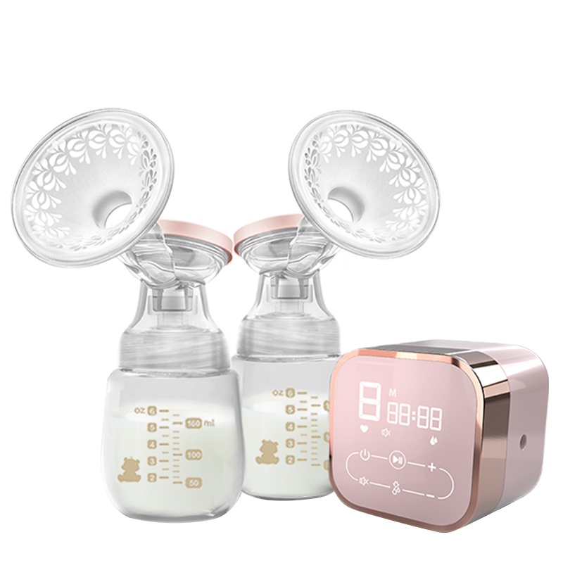 小白熊双边电动吸奶器吸乳器产后电动吸乳挤奶器HL-0801