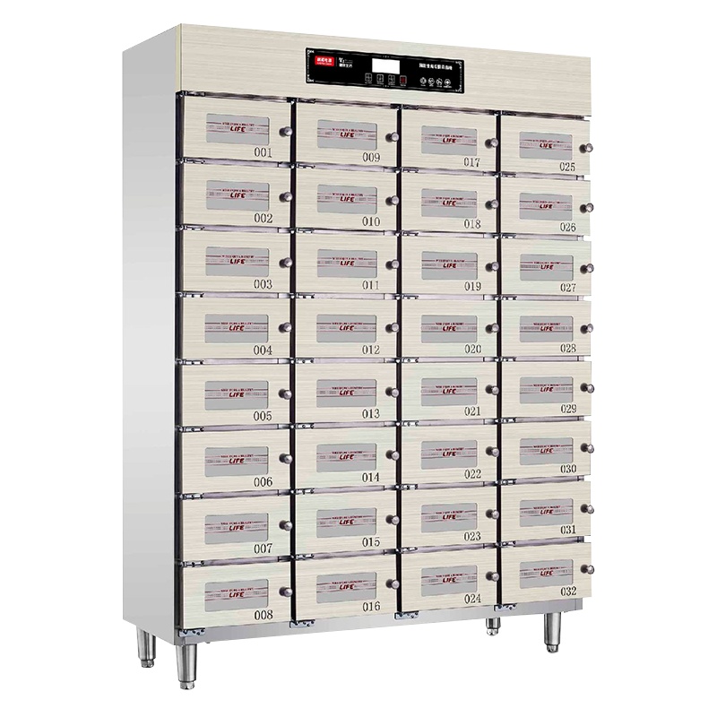 乐创(lecon)商用消毒柜 热风循环独立多室紫外线多格保洁柜 32格 LC-J-DGX32