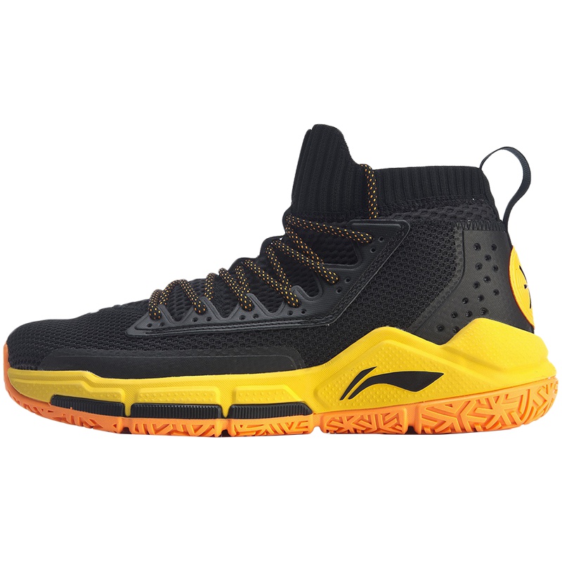 李宁lining男子裂变V一体织减震中帮篮球专业比赛鞋ABAP027-4