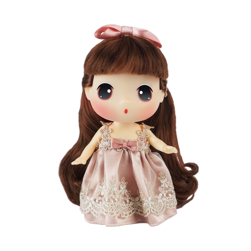 冬己女孩玩具精美可爱18CM香槟公主裙FDE1815