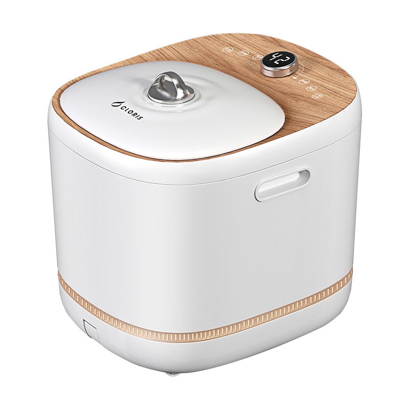 德国凯伦诗(CLORIS)泡脚桶足浴盆高深桶 全自动按摩洗脚盆 电动泡脚足浴器 F766D木纹白