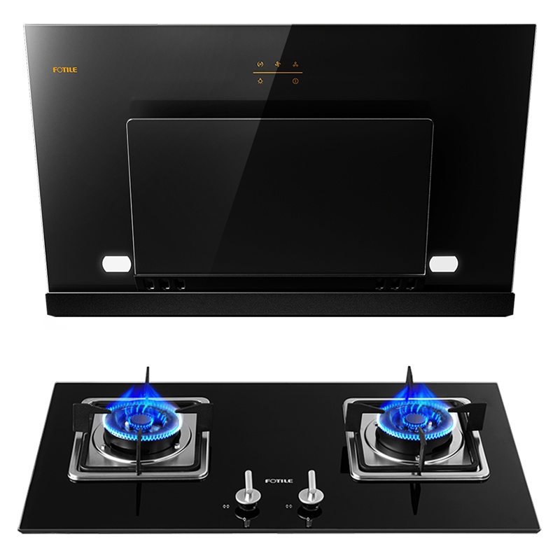 方太(FOTILE) 侧吸按键式 19立方大风量抽吸油烟机一键瞬吸易清洁燃气灶烟灶套餐JCD8A+FD21BE