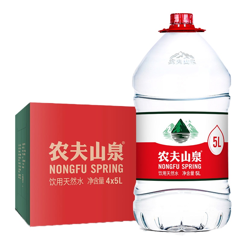 农夫山泉饮用水天然弱碱性水5L*4桶装 整箱(计价单位:箱)(BY)