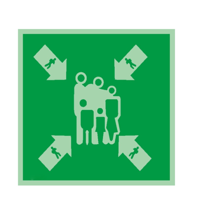 海斯迪克 HK-52 船用IMO安全标志 蓄光亚克力底板 自发光海事IMO标识