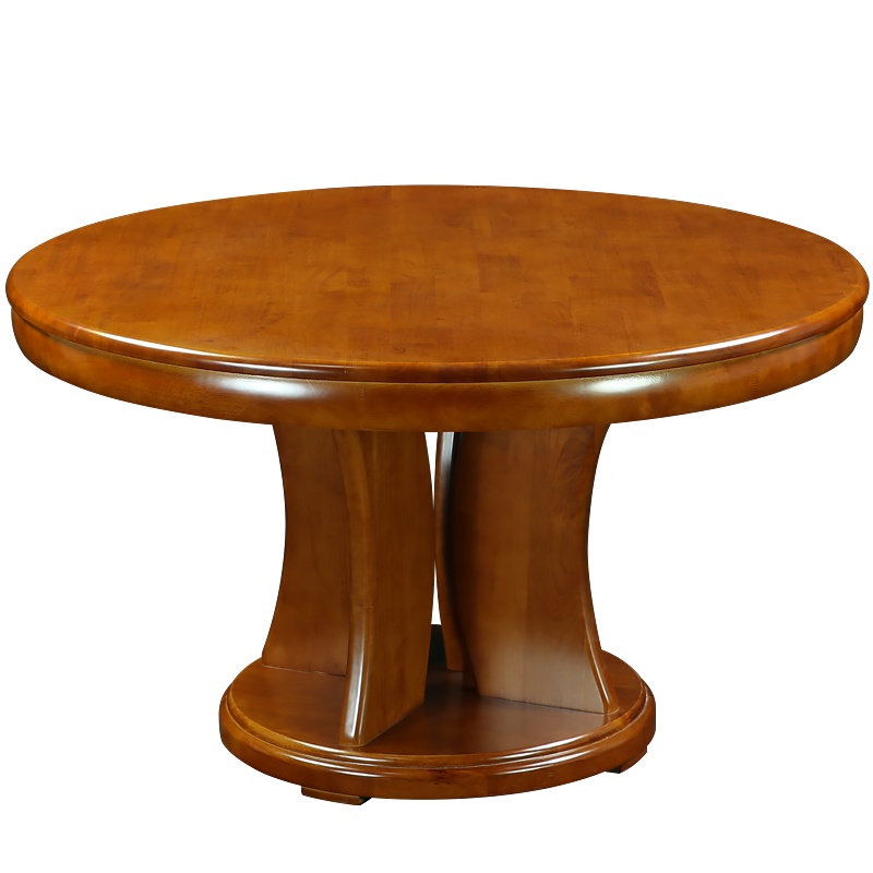 HiBoss实木圆餐桌餐厅家具餐桌圆餐台