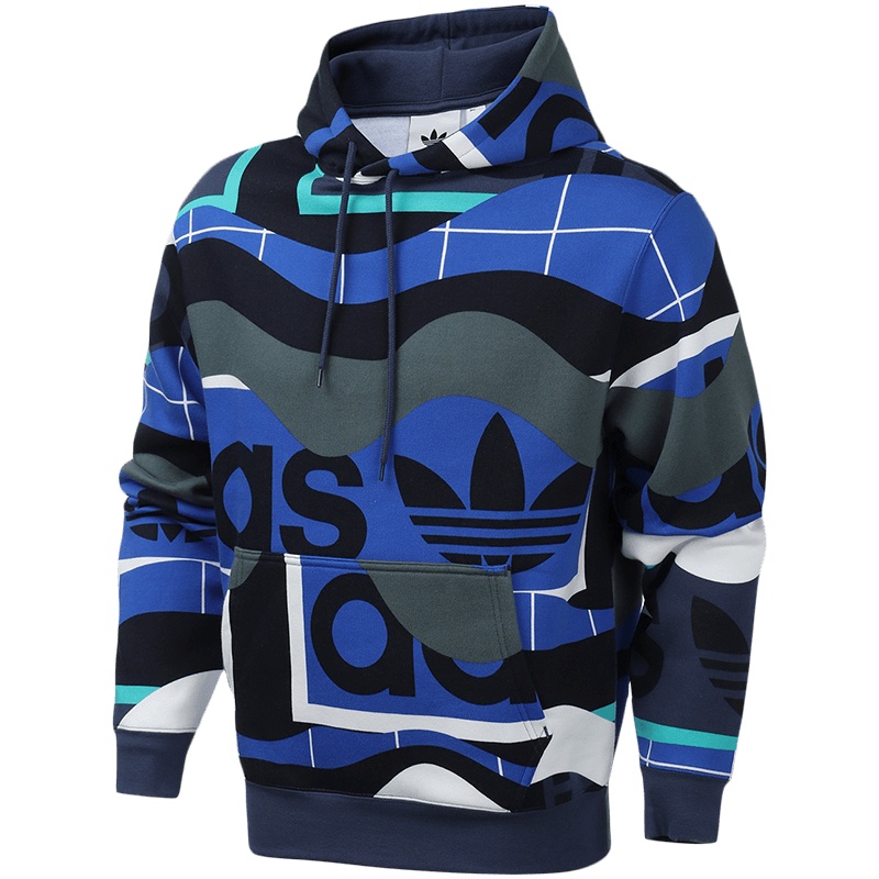 adidas阿迪达斯三叶草男装运动服休闲连帽卫衣FM1569