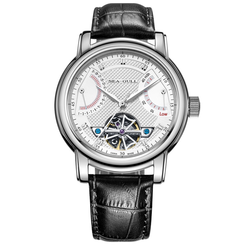 海鸥表(SEAGULL)男士飞轮多功能镂空男表商务休闲自动机械手表D819.626