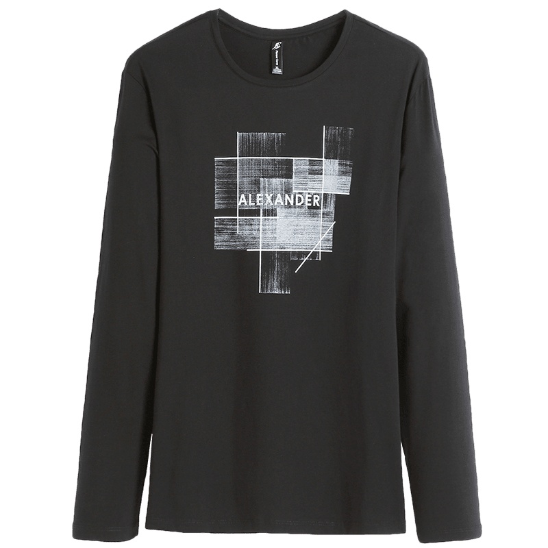 ACT701289 拓路者长袖T恤男2019新款潮流宽松青年圆领打底衫丅春秋上衣男装