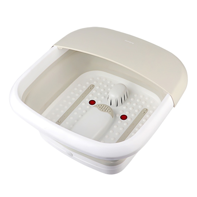 北欧欧慕(nathome)折叠足浴盆加热足浴器按摩洗脚盆家用恒温NZY608 浅蓝