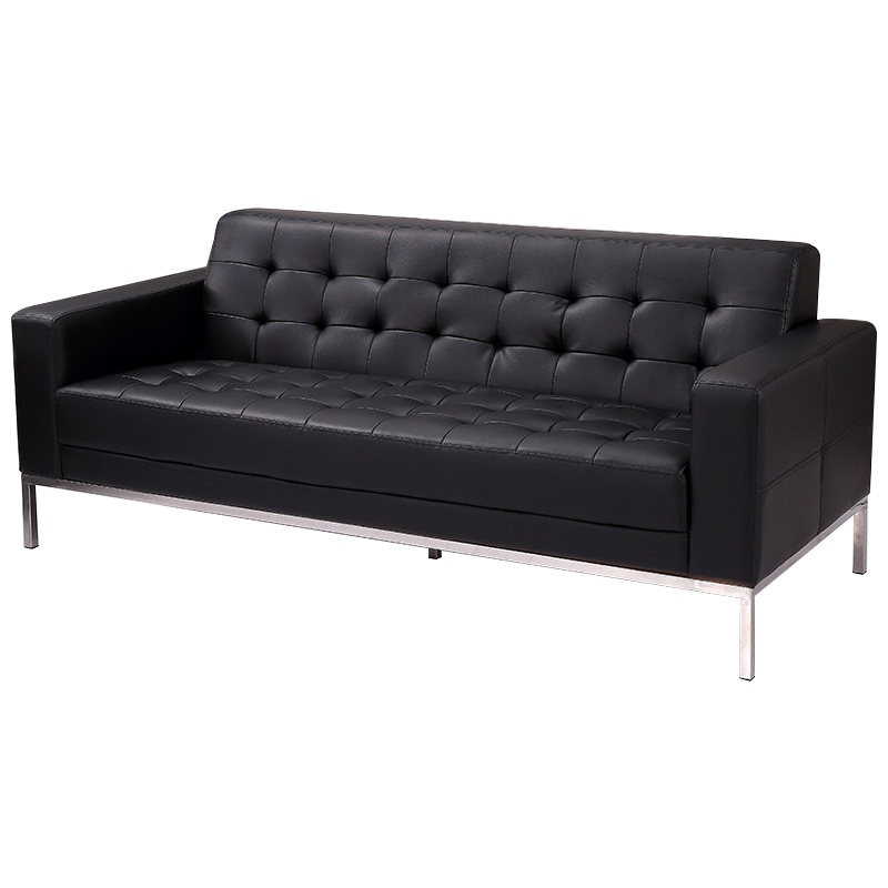 鑫金虎 办公沙发现代简约商务接待真皮沙发茶几组合休闲时尚三人位办公室沙发(颜色备注)