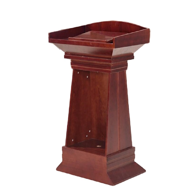 心业木制演讲台XYYJT01酒红色简约 . 此产品单件不出售批量请联系客服