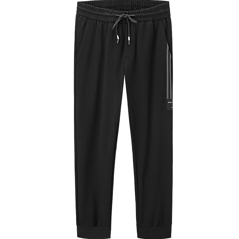 HLA海澜之家运动针织休闲裤2019秋季松紧中腰长裤男HKCAD3R207A