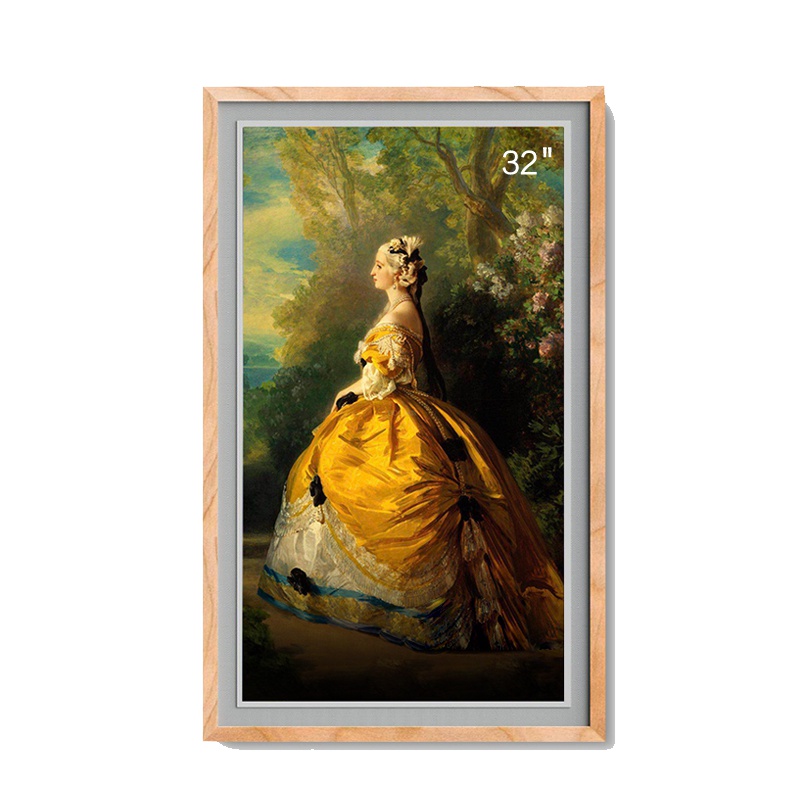 BOE智能高清艺术画屏 适配网络电视盒 数码相框 商业广告机展示屏 AI语音/无损伽马 S2 wifi版32英寸-新月桦