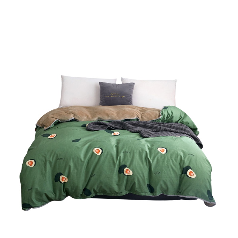 北极绒(Bejirog)家纺 A纯棉B水晶绒珊瑚绒单品被套秋冬法莱绒保暖床上单双人被罩