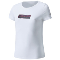 鸿星尓克女子运动T恤2019夏季新款女子休闲圆领套头舒适运动上衣