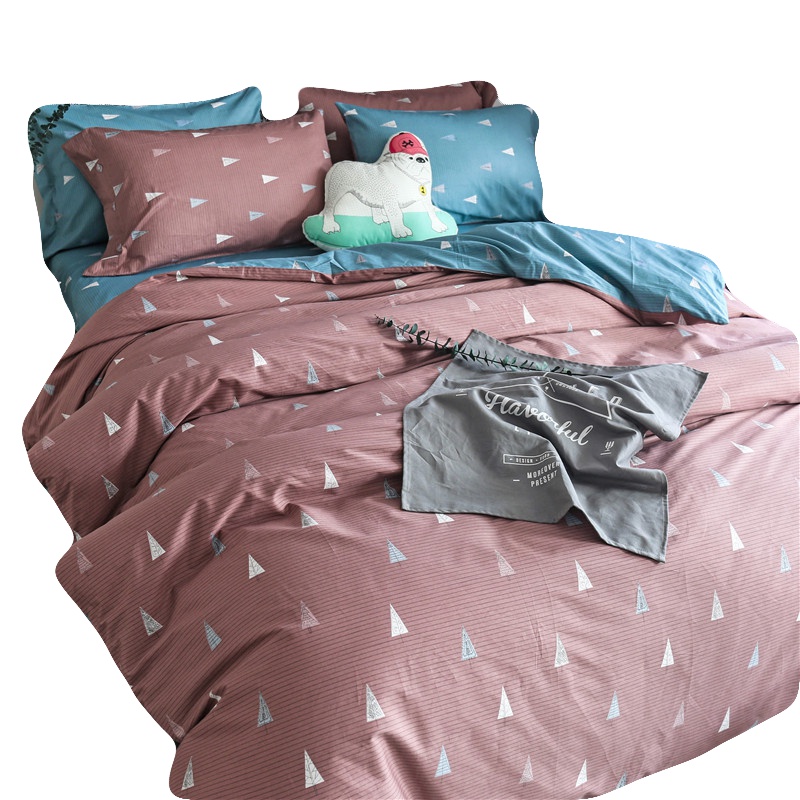 南极人(NanJiren)家纺 全棉简约水洗棉四件套纯棉北欧简约男士商务款床单被套三件套床笠1.5米1.8米床上用品套件