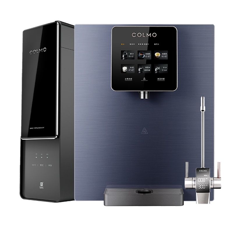 COLMO 净水套装 家用管线机 冷热直饮 600G大通量 RO反渗透滤芯 智能TDS水龙头 纯水机D6+DA01