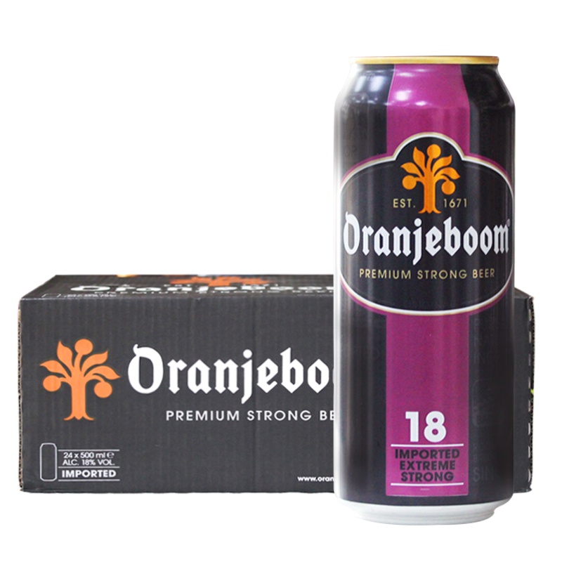 新日期德国进口橙色炸弹烈性啤酒高度强劲18度500ml*24罐整箱