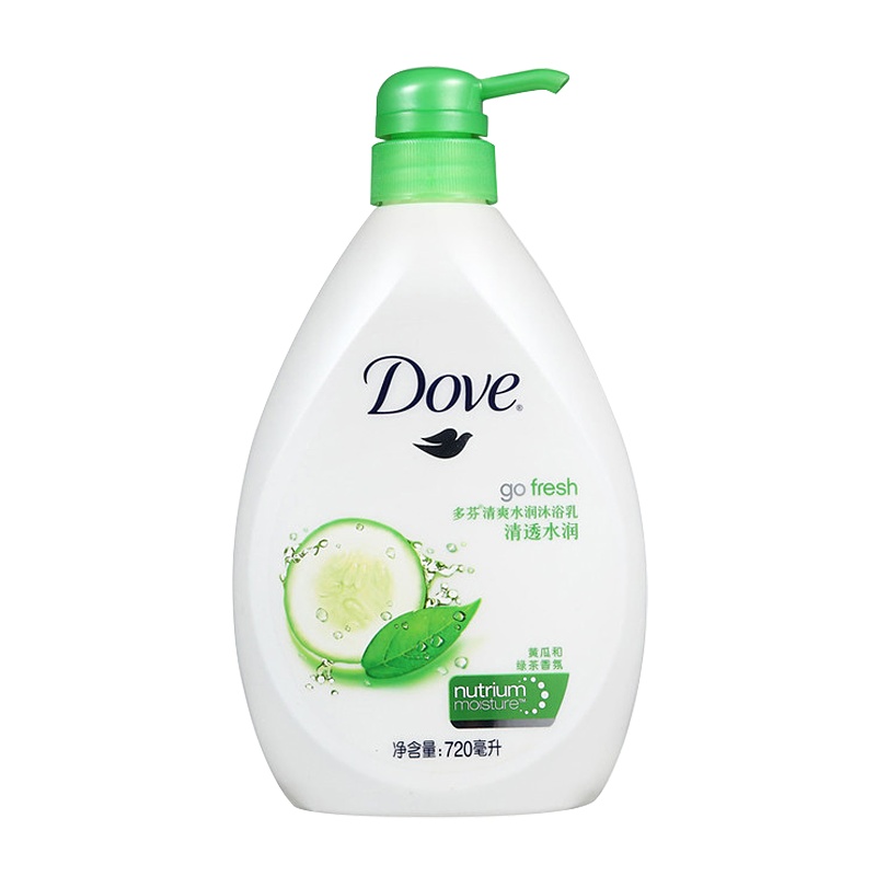 多芬清透水润沐浴乳720ml 白 (单位:件)